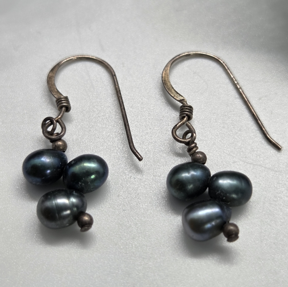 Stone and Pearl Pierced Earrings, 6 Pairs - Picture 10 of 10
